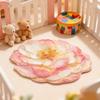 Alfombra de Flores Visual 3D Absorbente Alfombra Floral para Piso con Base Antideslizante Alfombra Decorativa para Área de Sala de Estar para Dormitorio Baño Entrada