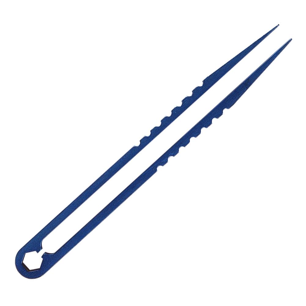 Portable     Alloy Tweezers Outdoor Survival Camping Travel   Tool(Steel Color)