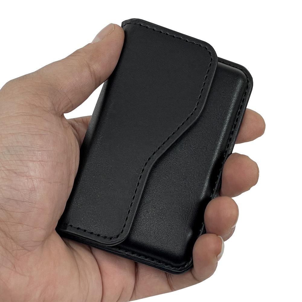 

Cash Wallet Flip Card Case PU Leather Card Holder Creative Phone Back Magnetic Card Bag Outdoor срібний