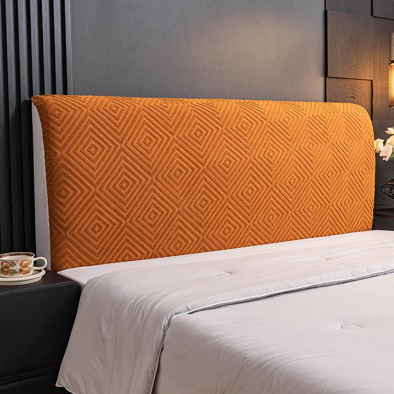 Stretch Bed Headboard Cover Soft Velvet Bed Head Slipcovers All-inclusive Solid Color Bedside Backrest Dust Protector Coversr