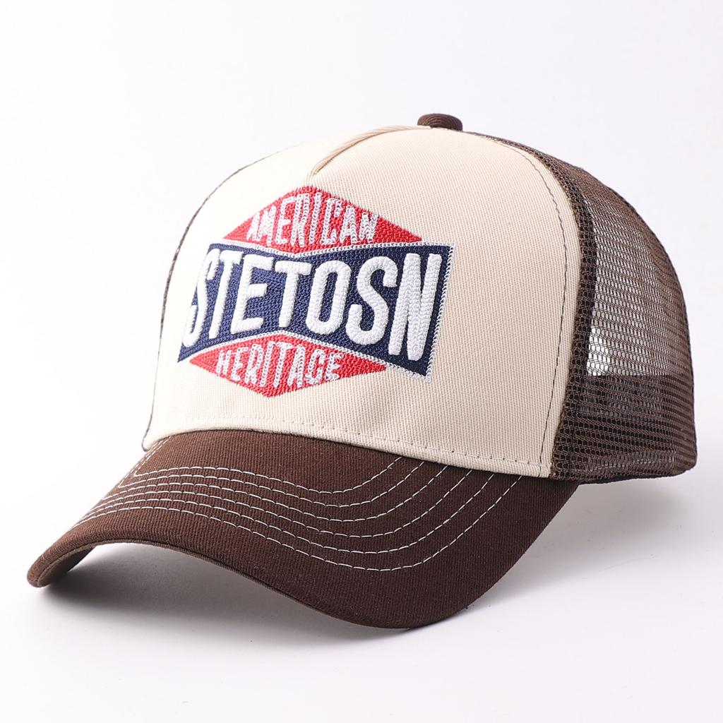 American retro baseball cap spring and summer outdoor breathable truck driver mesh cap