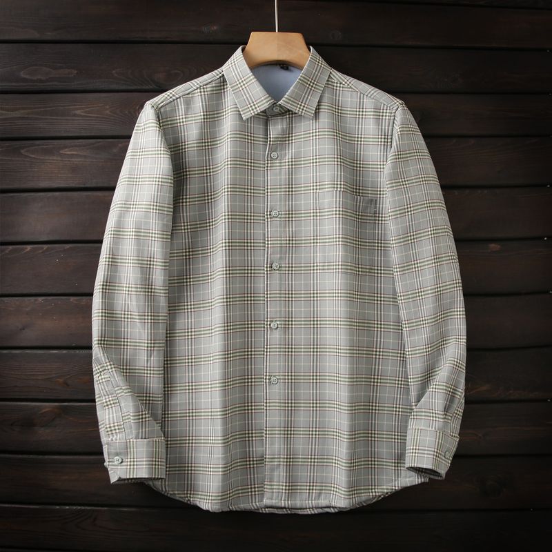 Plus Size! Plus Velvet Thickening! Foreign Trade Tail Goods Men's Winter Warm Cotton Oxford Cloth Long Sleeve Shirts Shirt