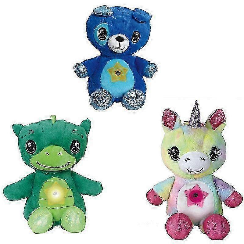 Ontel Star Belly Dream Lites, Stuffed Animal Night Light, Cuddly Blue Puppy