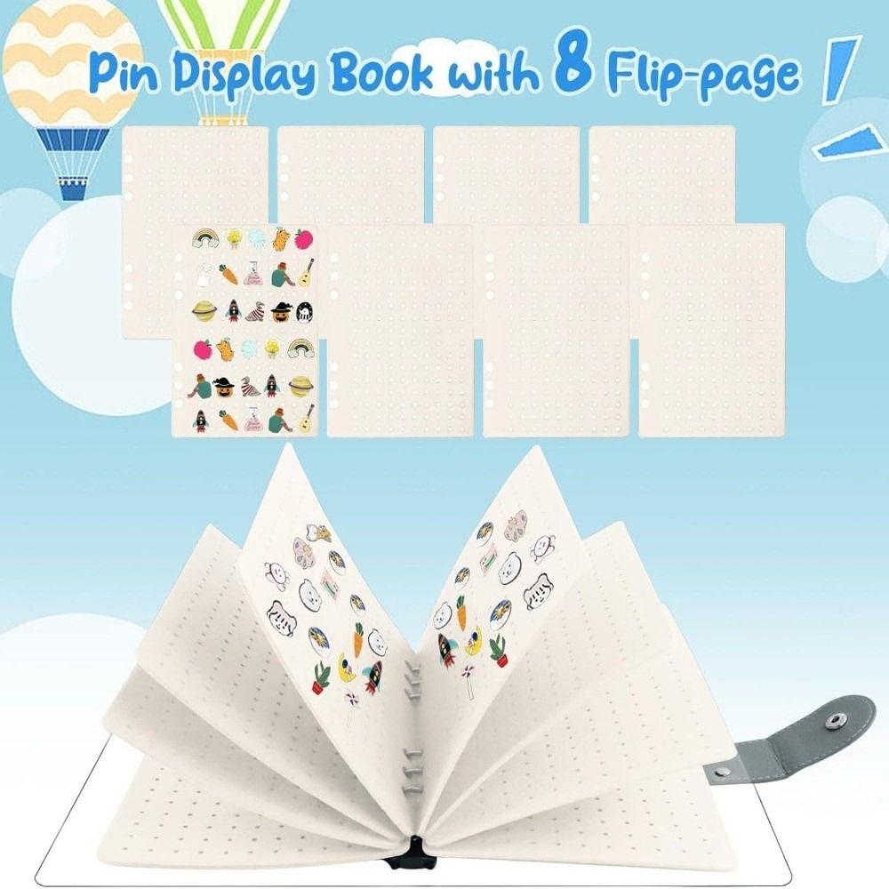 8 Pages Felt Brooch Storage Book Space Saving Badge Charms Organizer  Jewelry Organizer