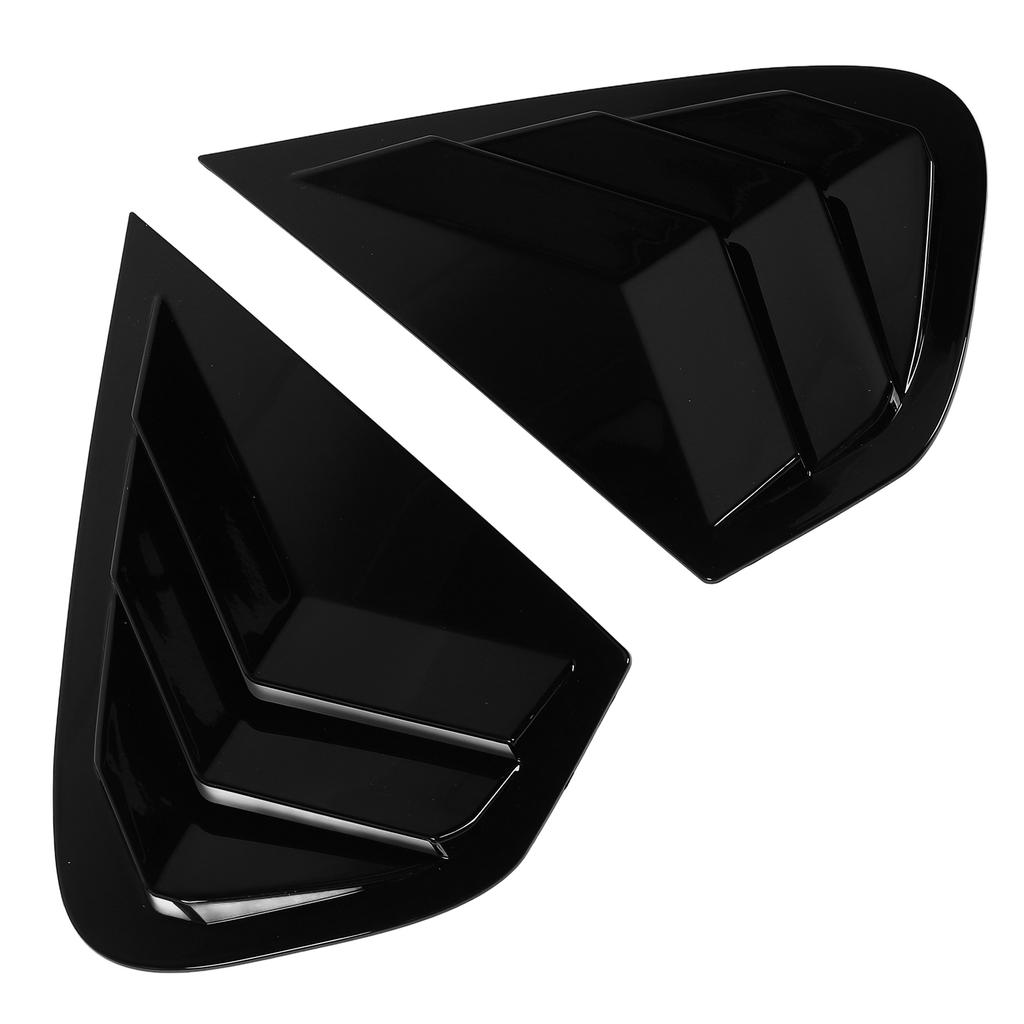 2 Pcs Rear Side Window Louver Triangle Side Window Louvers Shutter Panel Trim for X6 E71 E72 2008 To 2014 Glossy Black