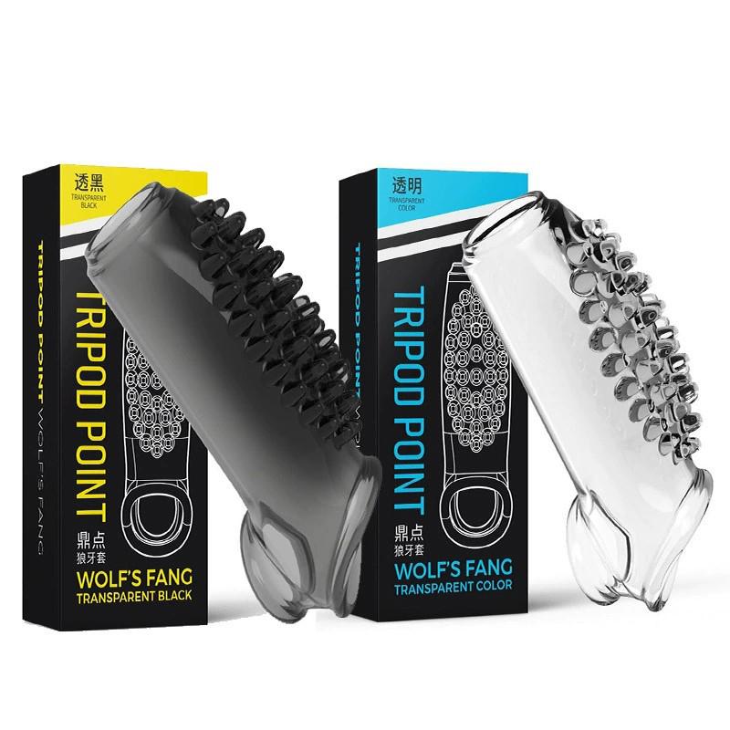 Large Particle Penis Enlargement Sleeve G-spot Stimulate Glans Exposed Thickened Extended Sex Toys for Men Delay Sex Products