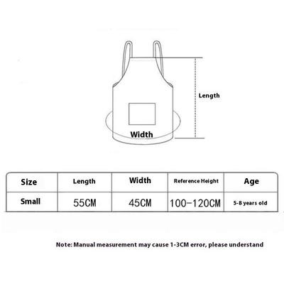 1Pcs No-Sleeve Painting Protective Clothing Children'S Apron Boys And Girls Eating Bibs Waterproof Artistic Inverted Clothing