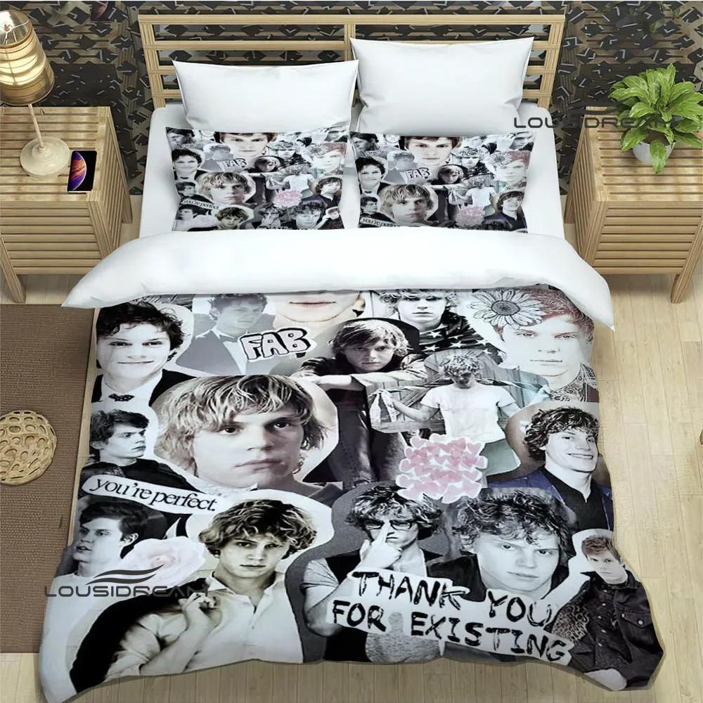 3D Evan Peters Pattern Bedding Sets Exquisite Bed Supplies Set Duvet Cover Bed Comforter Set Bedding Set Luxury Birthday Gift