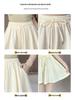 Women's High Waist Pleated Bermuda Shorts Skirt - Summer Casual Ballet Style, Slimming, Loose Wide Leg Design.