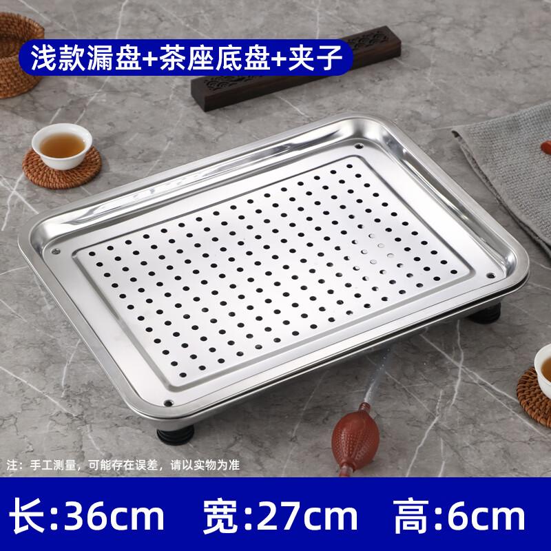 NaiDuo Stainless Steel Embedded Tea Tray with Drain