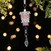 Christmas decoration acrylic pine cone hanging ornament, simulated pine cone pendant, transparent crystal small tree decoration, suitable
