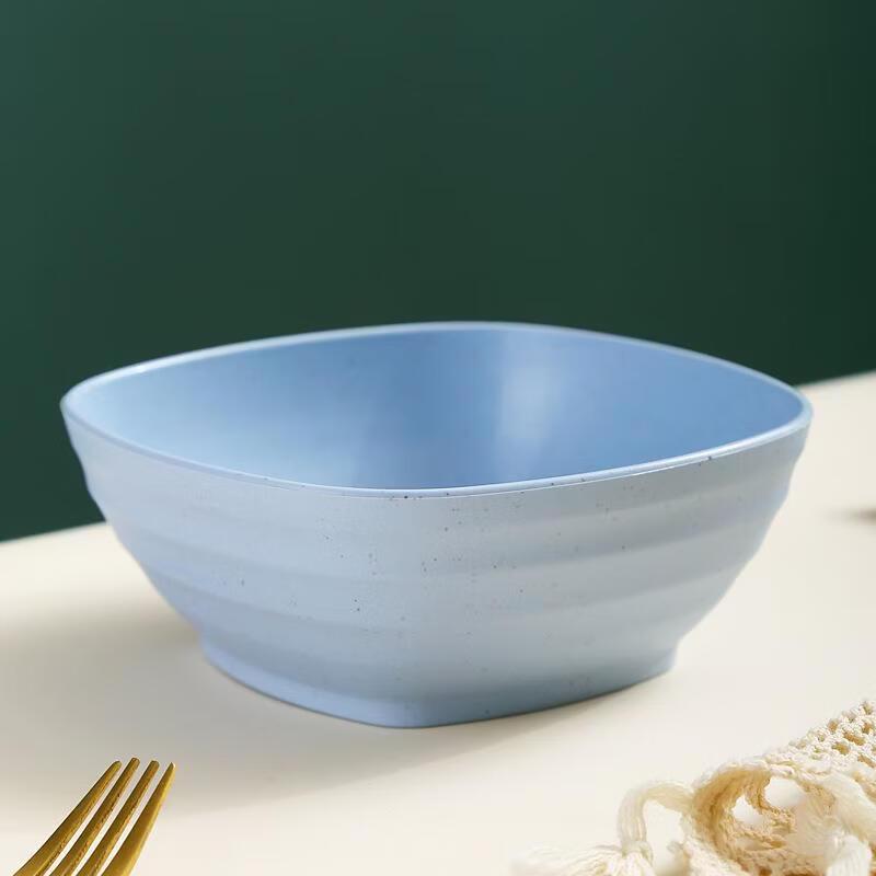 ZISIZ Wheat Straw Square Bowl Set