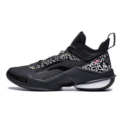 Li Ning Power 10 Mid Top Performance Basketball Shoes Men's Black ABAT089-7