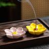 Incense Flat Bottom Censer Holder Ceramic Delicate Creative Portable Flower Incense Stick Holder