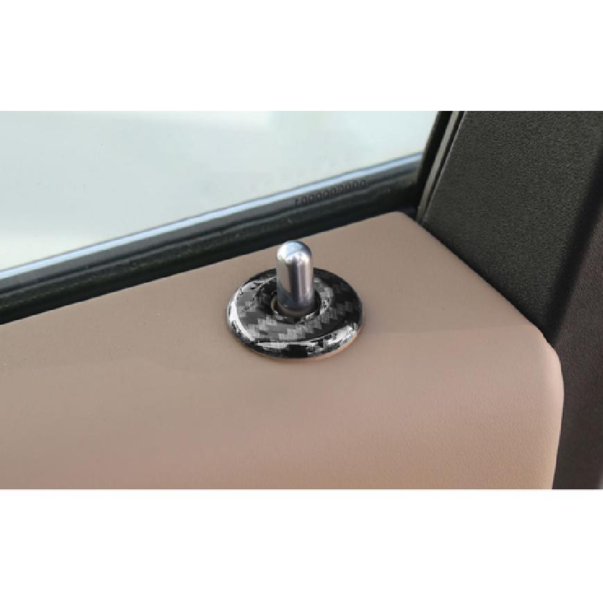 For 2016 2017- Cadillac XT5 Carbon Fiber Inner Door Bolt Lock Down Ring Trim