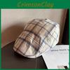 Pattern Checkered Fashion Women Casual Duckbill Cap For Summer And Autumn