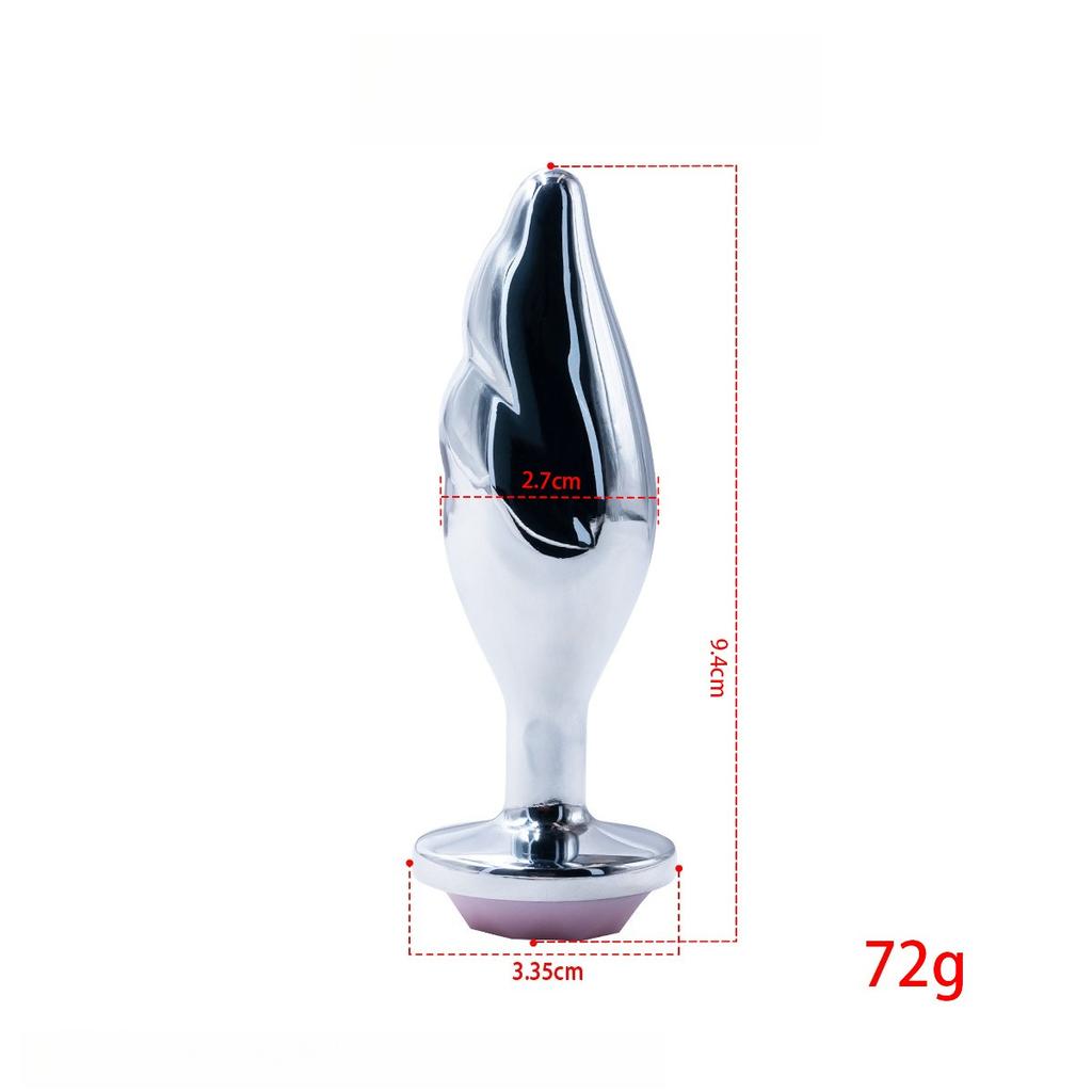 Luminescent Anal Plug Vibrator Metal Butt Plug Prostate Massager Adult Products for Men Women Vibrating Anal Trainer Masturbator