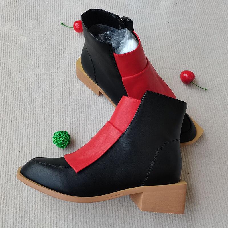 Женские ботильоны с индивидуальной дизайнерской подошвой обувь с круглым носком и квадратным каблуком 34 красный 4866₽