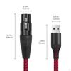 Cable, USB Male to XLR (3-pin), Female, Stereo , for Computer Speakers, Laptop, Vocal