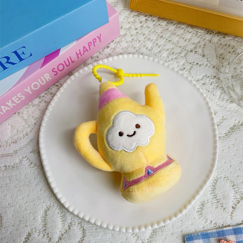 

Cute Cartoon Plush Magic Lamp Keychain Creative Doll Pendant Backpack Decoration Car Keychain Pendant Accessories Toy Gift рожевий