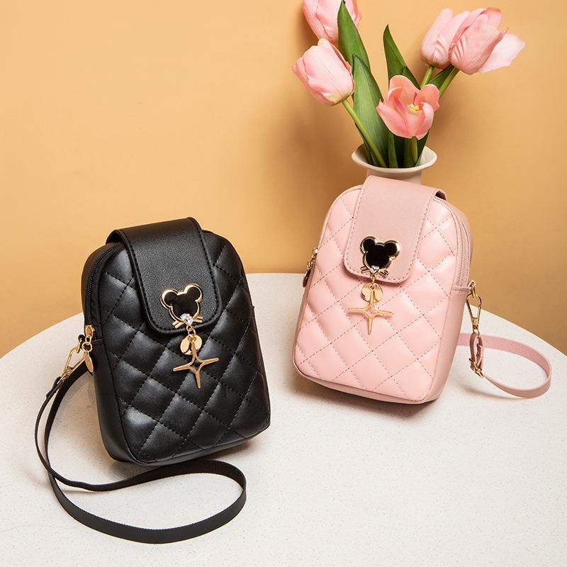 Rhombus messenger bag mobile phone bag hand new fashion shoulder bag bag bag