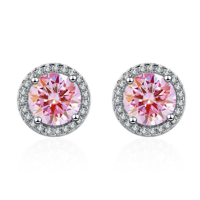 Colorful Zircon Crystal Earrings for Women - Trendy European & American 'Goddess' Jewelry