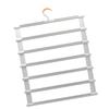 Q1JB Space Saving Folding Pants Hanger Multipurpose Foldable Garment Hanger Multi Layer Clip for Wardrobes Optimization