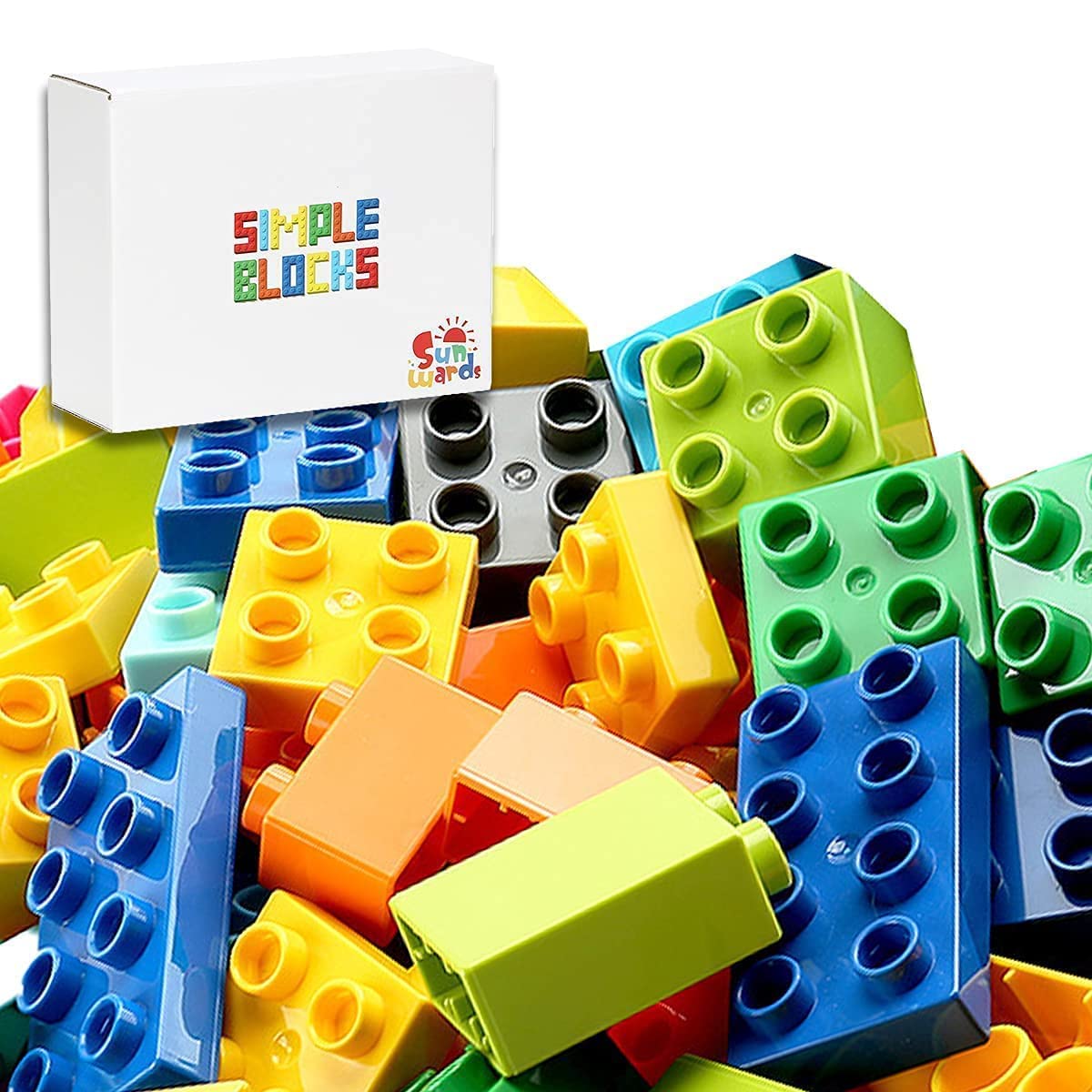 [Дополнительные детали] Набор, Стандартные цвета (Случайные 500 г, эквивалент 90 штук), Высокоценные, Совместимые с Duplo Классические кубики, Совместимые с Анпанманом,