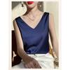 Women S Loose Fit V Neck Wide Strap Camisole French Style Ice Silk Top