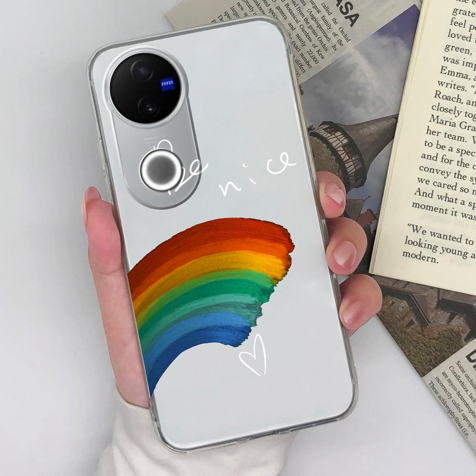 

Новый чехол для Vivo V50 V40 Lite V40E S19 iQOO Z9S T3 Pro Y19S Y29 Y29S Y39 Y04 T4 Модный астронавт с узорами Прозрачный мягкий силиконовый TPU противоударный корпус Vivo T3 Pro 5G