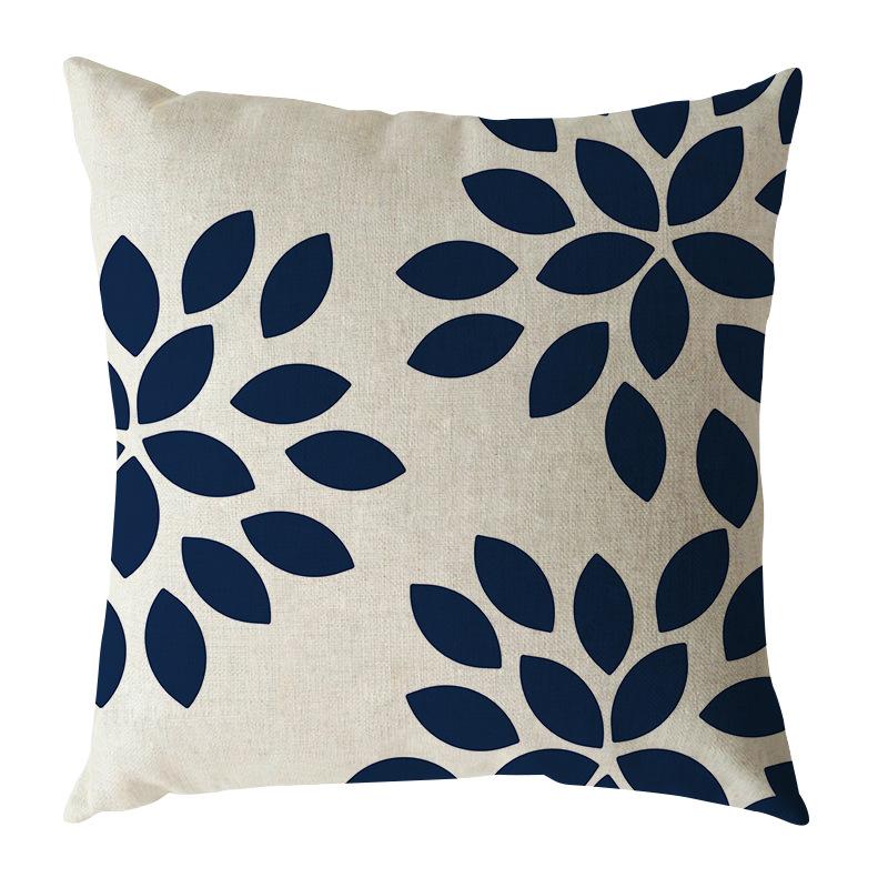 Simple Geometric Linen Pillow Case Digital Printing Modern Duvet Cover Sofa Car Pillow
