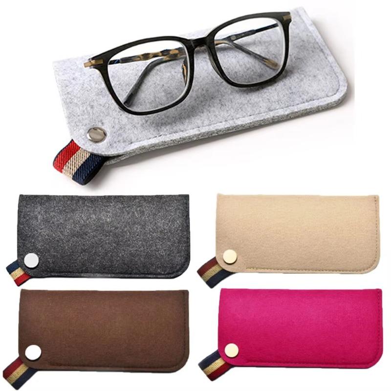 High-Quality Minimalist Felt Eyeglass Bag Portable Ultra-Light Sunglass Case for Men and Women 5 Colors Eyeglass Protective Case