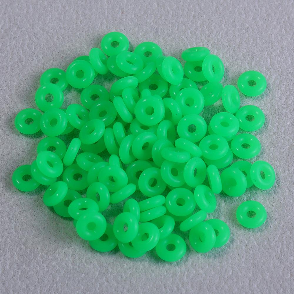 100pcs 6/7mm Colorful Elastic Silicone O-Ring Positioning Beads Stopper Beads For Leather Bracelet Jewelry Making Accessories