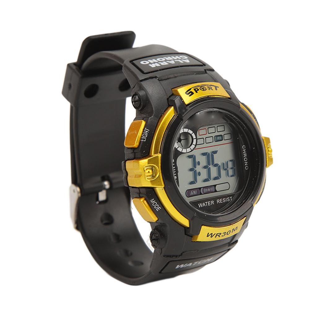 Ceas Sport Digital LCD Ceas Electronic Luminos Ceas pentru Bărbați pentru Activități în Aer Liber Portocaliu