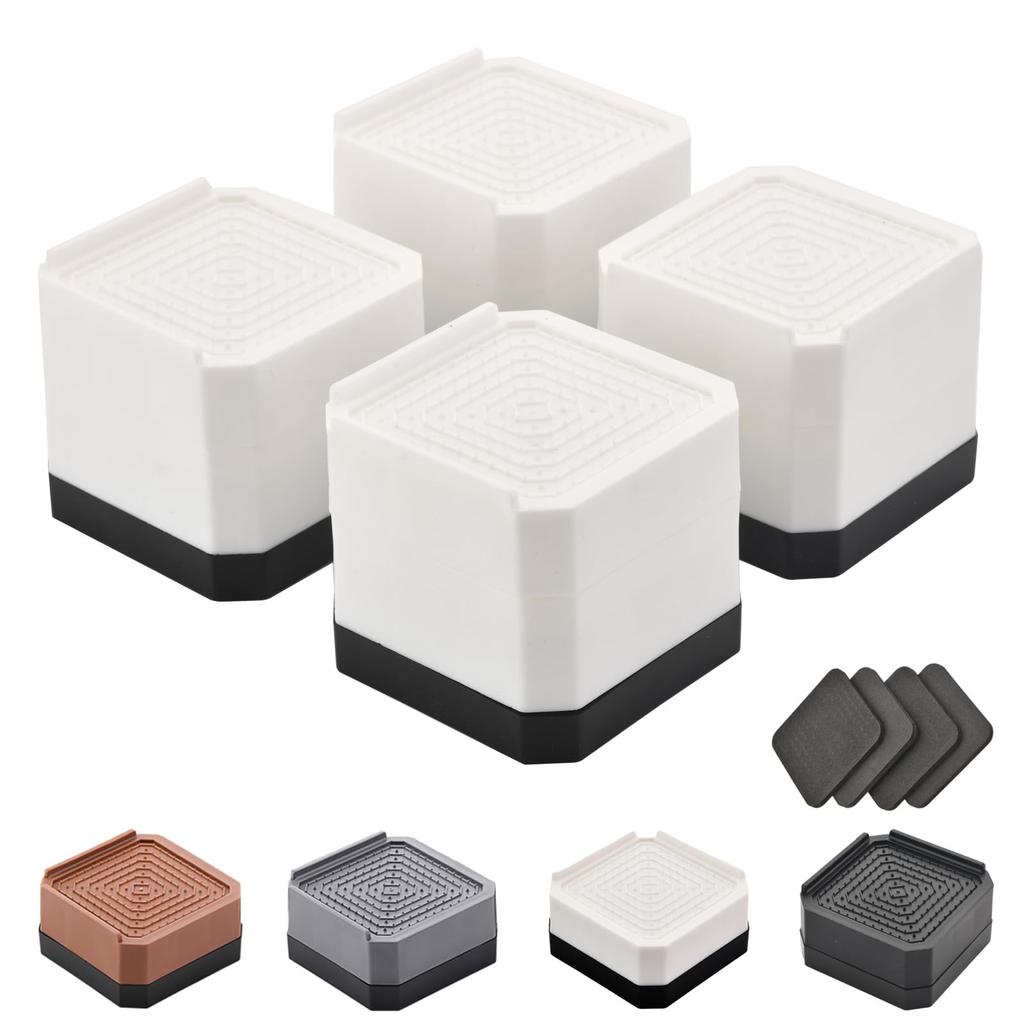 ISKALT Washing Machine Height for and Prevents Furniture Floor Weight Capacity Approximately Absorbs Noise and Protects Table Flexible Set of Mounting