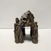 Skull Rockery Fish Tank Ornament: Creative Stone Cave for Fish and Shrimp Hideaway