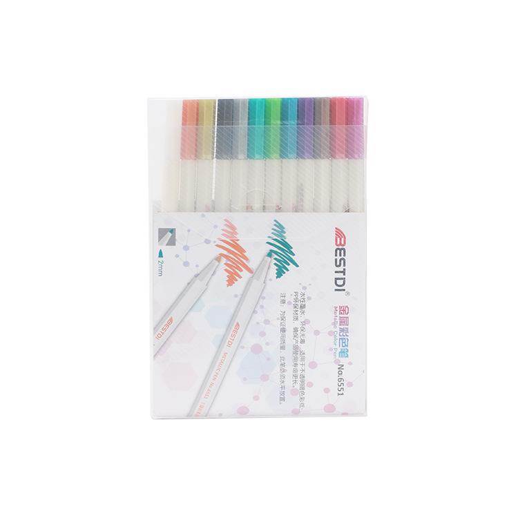 Kids’ Watercolor Pen Set - Metallic and Water-Based Doodling Brushes for Toddlers and Students