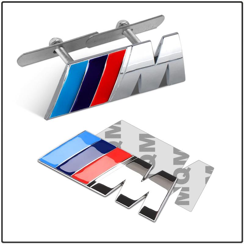 M LOGO Emblem Fender Badge Trunk Sticker Car Front Grille Badge 3D For BMW M Performance Power M3 M5 F30 F20 F25 X1 X3 X5