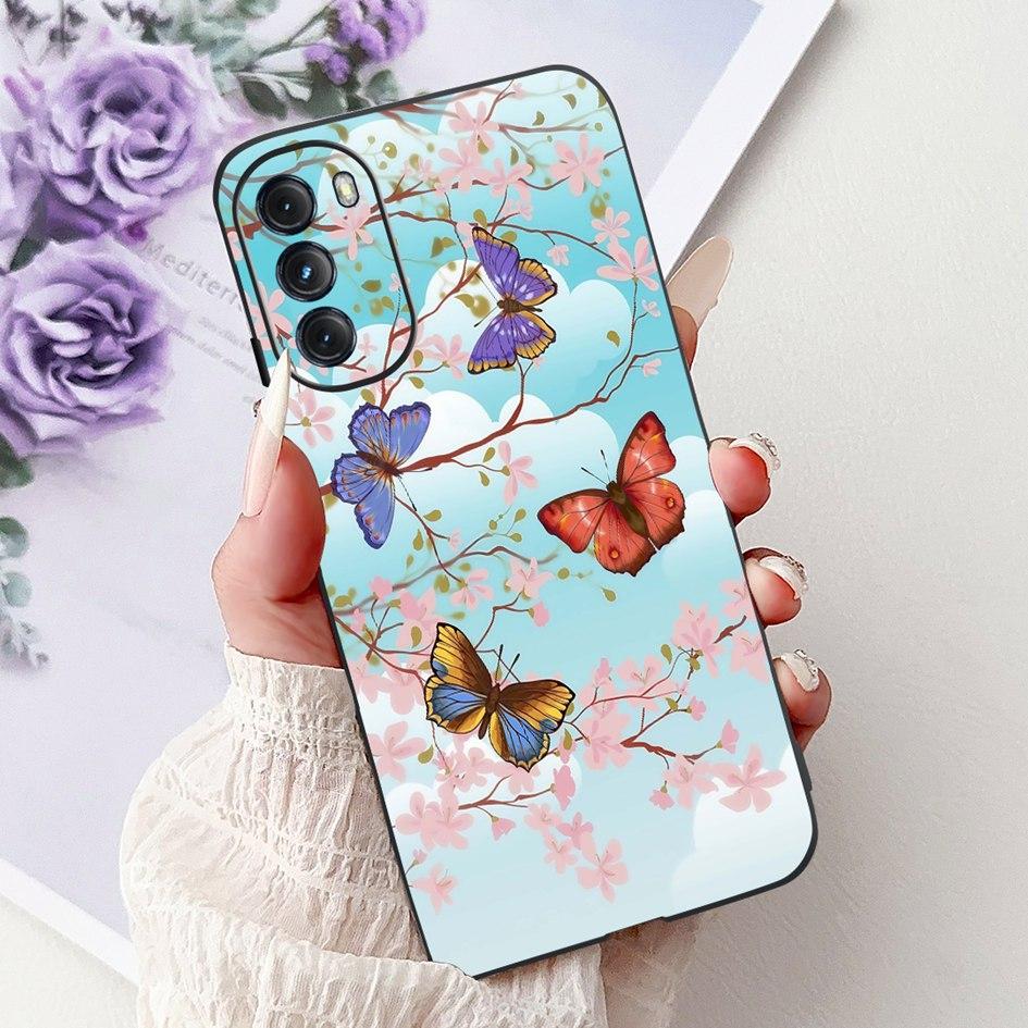 For Motorola Moto G 2022 Case Cover Fashion Butterfly Flower Soft Silicone Phone Cases For Moto G 5G Plus 2020 XT2075 Back Cover