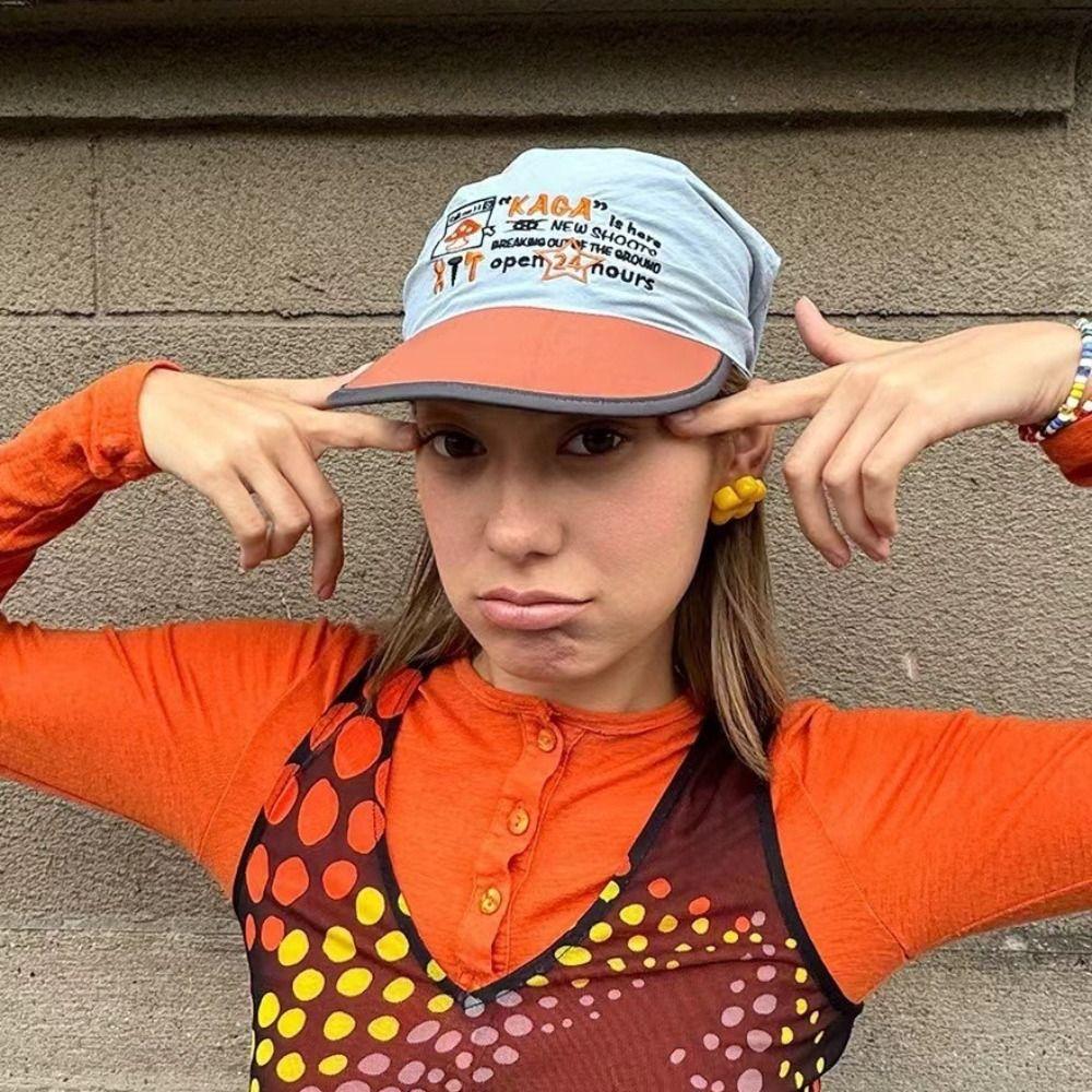 Sunshade Headscarf Baseball Hat Embroidery Peaked Cap Hip Hop Letter Baseball Cap Streetwear