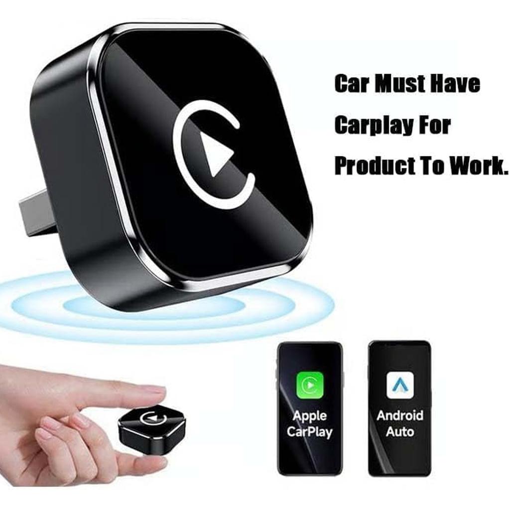 Car Wireless Adapter, Plug And Play 2-in-1 Adapter With 2.4/5GHz WiFi And Bluetooth 5.0, Widely Compatible With 800+ Car Models