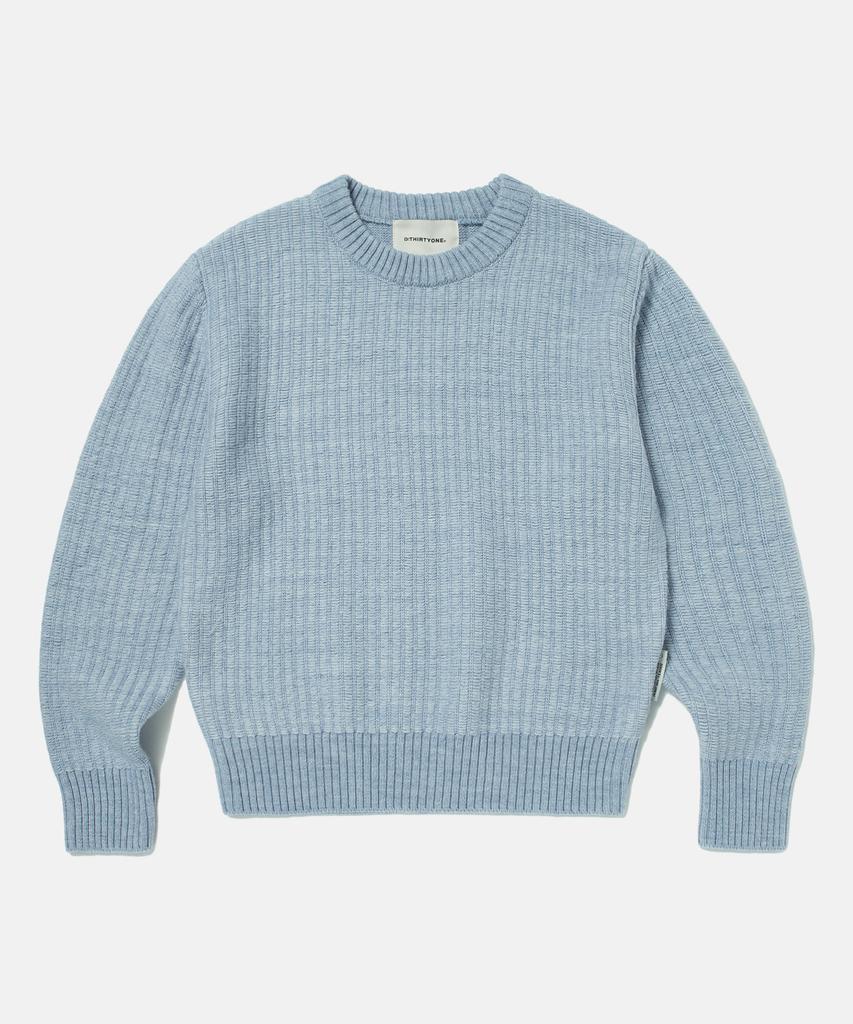 DTHIRTYONE Netting Loop Wool Sweater (Pastel Blue)