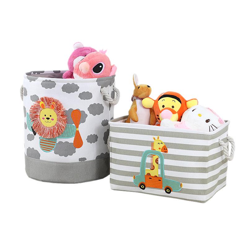 Children's Cartoon Fabric Storage Basket - Toy & Clothes Organizer
