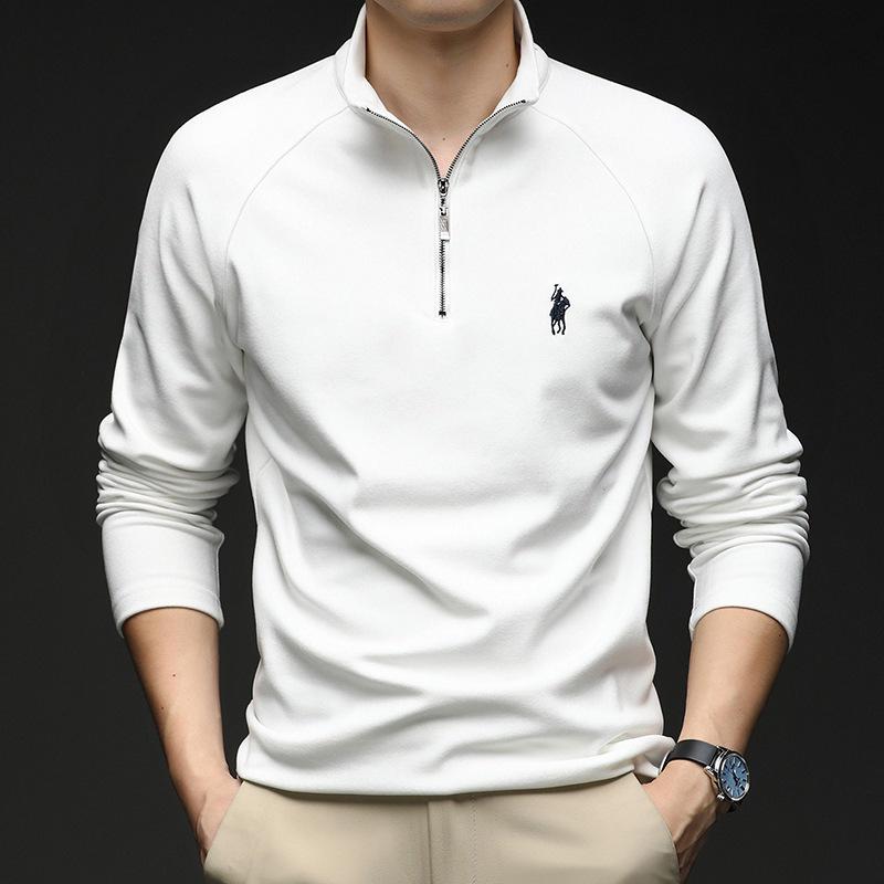 Men's Double-Sided Fleece Half-Zip Stand Collar Sweatshirt - 2025 Autumn/Winter Trend