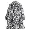 INSCRIRE I20AW-CT47A Zebra Print Wool Coat Coat 36 White X blackUsed