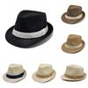 Fashion Weaving Jazz Hat With Wide Brim And Sunshade Design For Daily Outfit