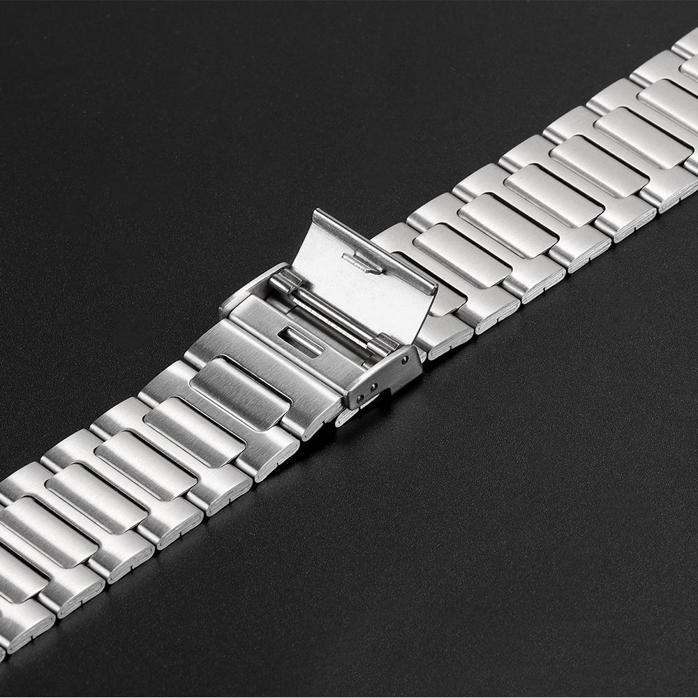 22mm Uhrenarmband für Casio für Seiko für Huawei Ersatz-Uhrenarmband Metallarmband Silber Edelstahlarmband für Herren Damen