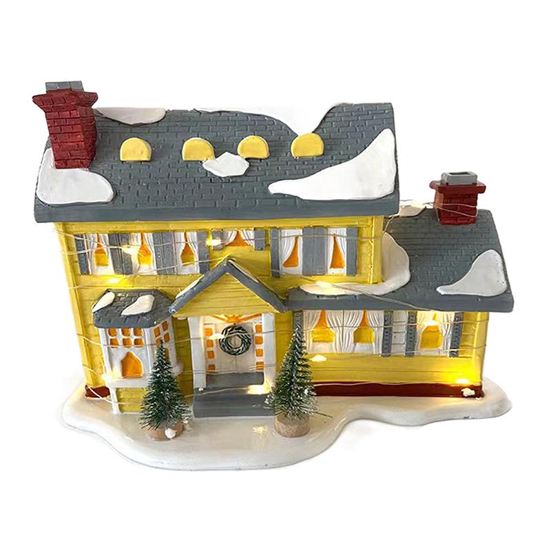 Christmas Village Ornament Christmas Vacation Village Snow Village For Holiday Decorations Griswold Style House Xmas Ornaments