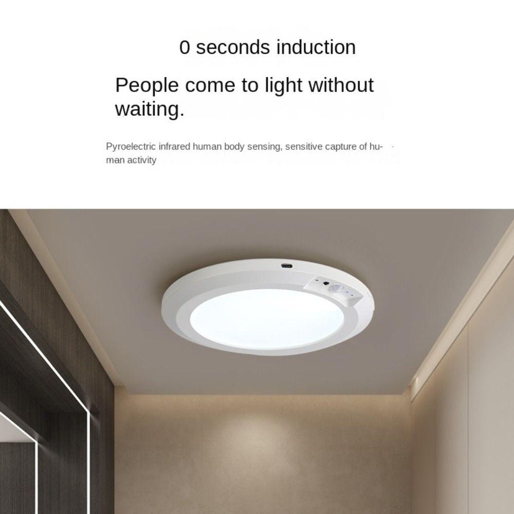 3 Color Ceiling Light Wireless induction LED Closet Lamp Practical Night Light  Hallway