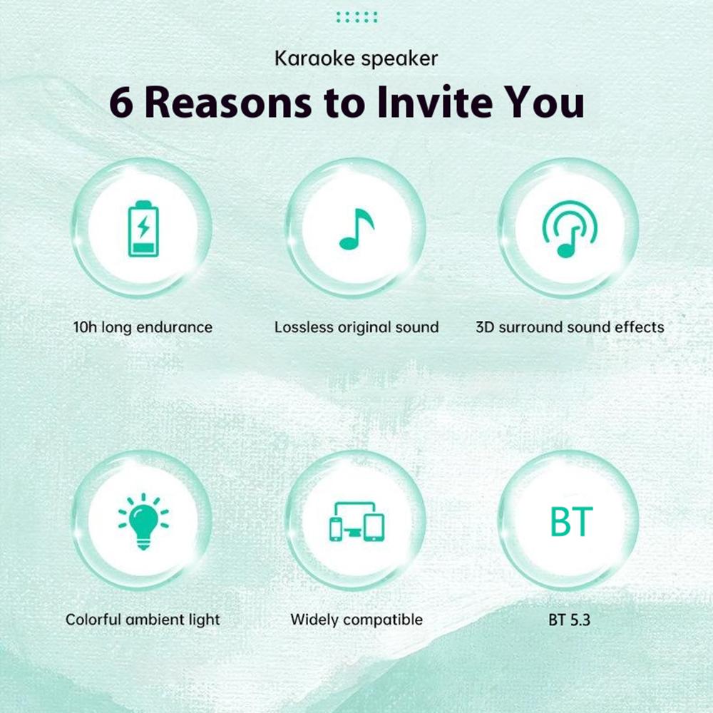 

Y6C Portable Outdoor Bluetooth-Compatible Speaker Stereo Surround Wireless Mini Subwoofer with RGB Light White